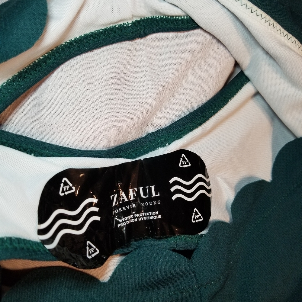 Nwt scallop edge bikini tie back adjustable size 8 - Picture 6 of 13